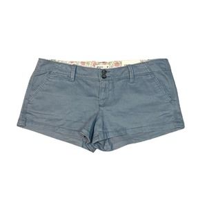 American Eagle Outfitters Shorts Women 8 Gray Stretch Shortie Chino Low Rise New
